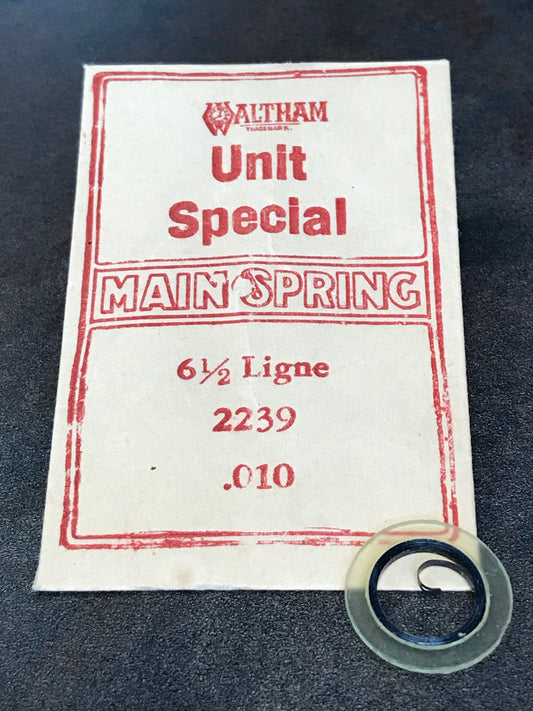 Waltham Factory Mainspring for 6½ ligne Watches No. 2239 - Steel
