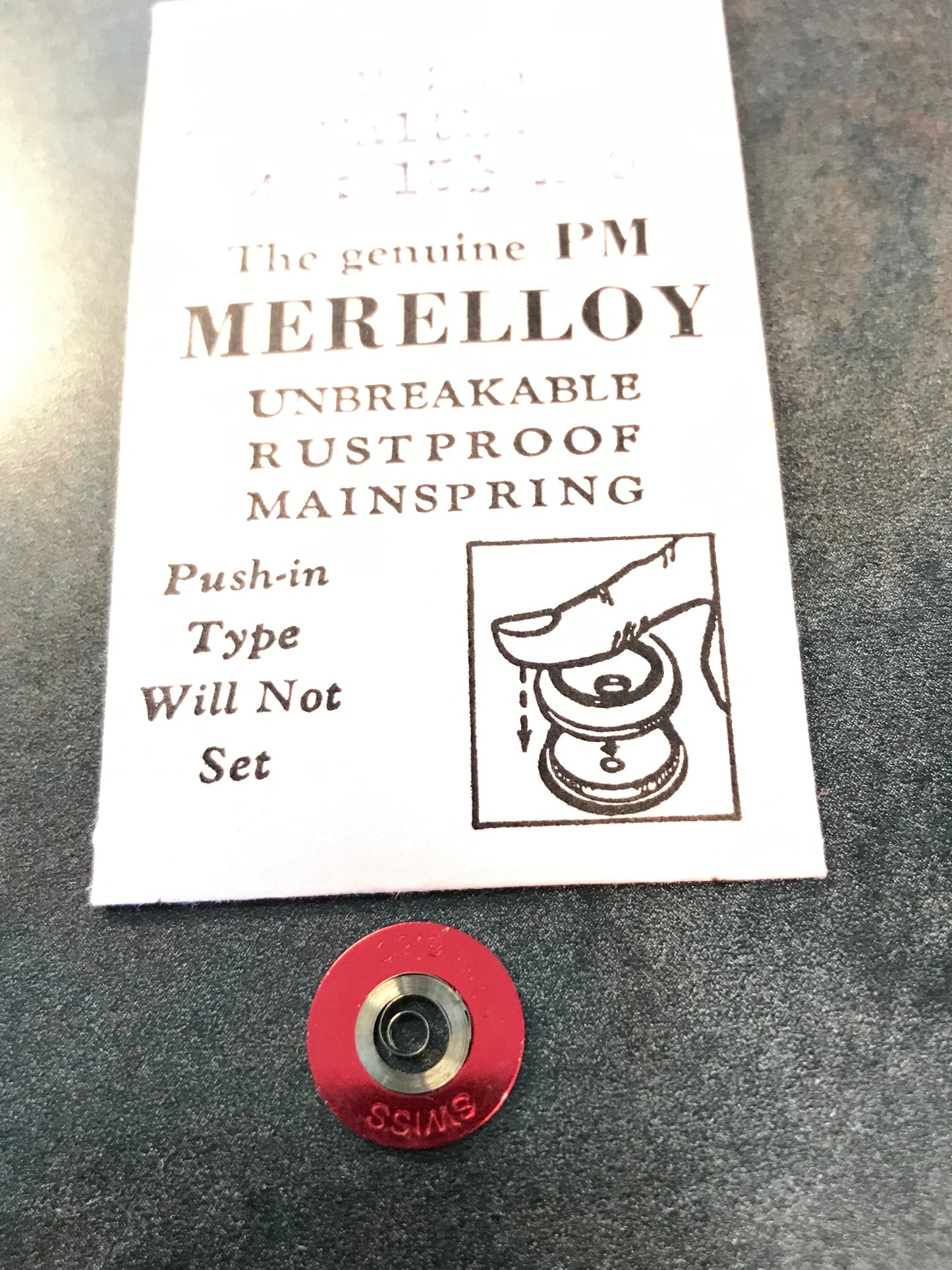 PM Merelloy Mainspring M236 - Waltham Model 678 movements No. 2262 - Alloy