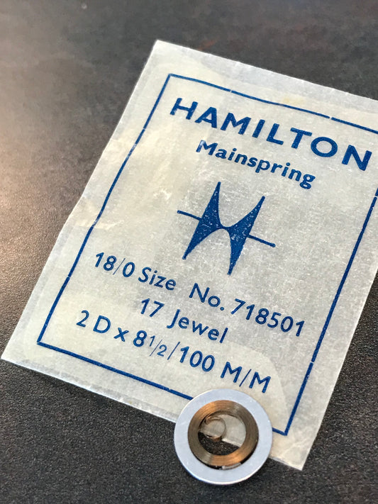 Hamilton Factory Mainspring for 18/0s Hamilton No. 718501 - Steel