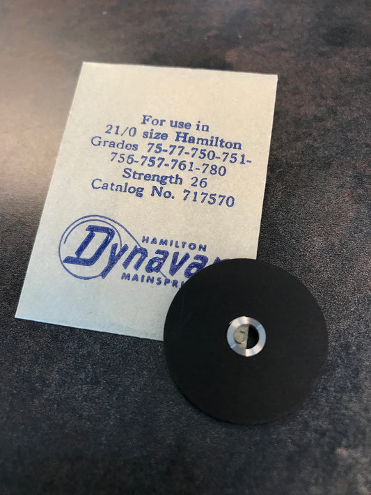 Hamilton Factory Dynavar Mainspring for 21/0s Hamilton No. 717570 - Alloy