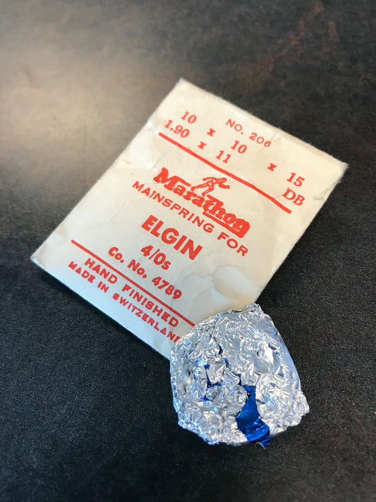 Marathon Mainspring for Elgin 4/0s #4789 - Steel
