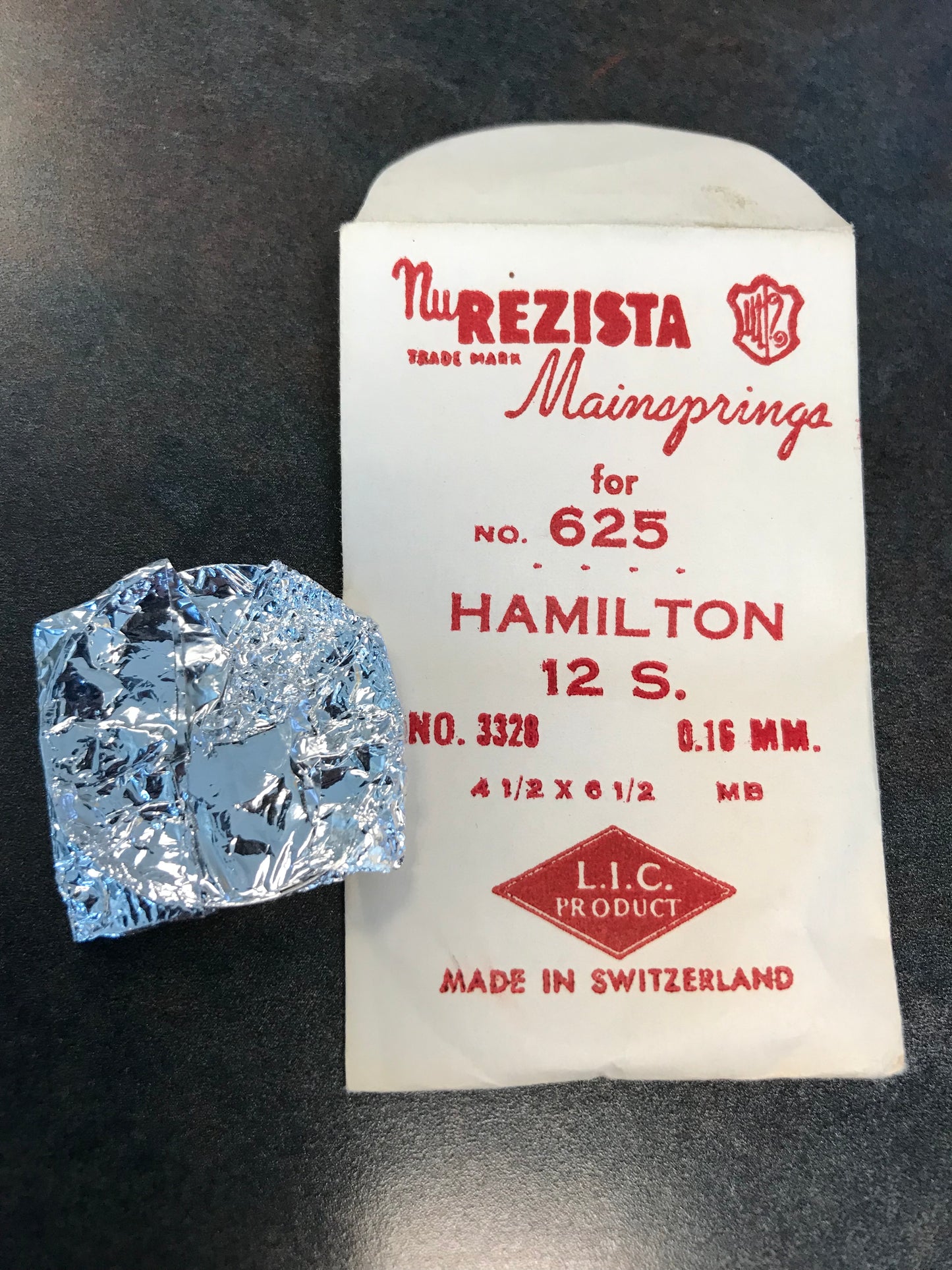 NuREZISTA Mainspring #625 for Hamilton 12s Factory No. 3328- Steel