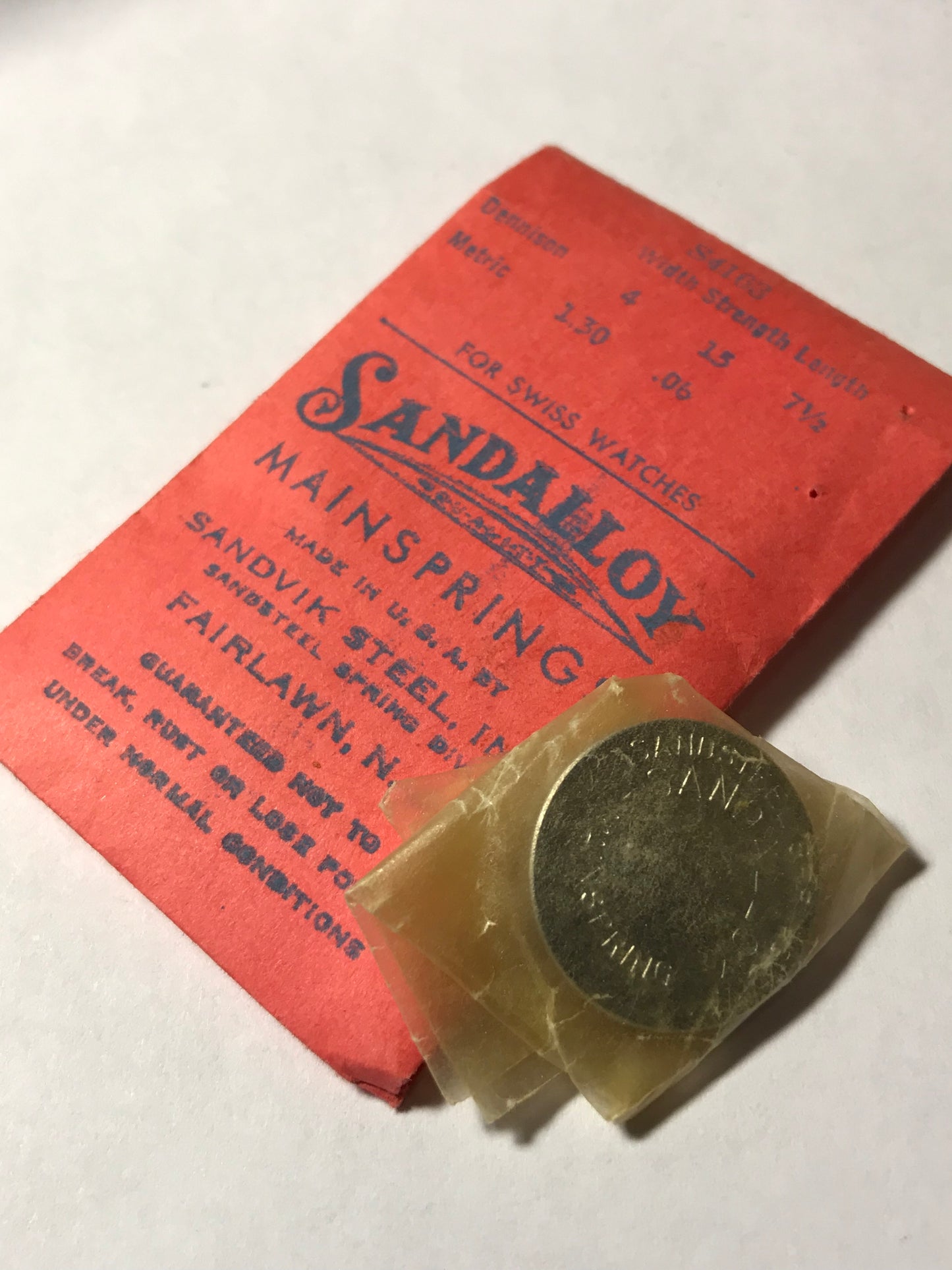 Sandsteel Sandalloy Mainspring S4163 for A.S. 1017, 1042, Rolex 90 +many more