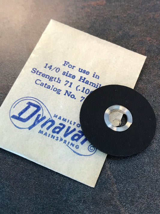 Hamilton Dynavar 14/0s Factory Mainspring #717441 - Alloy
