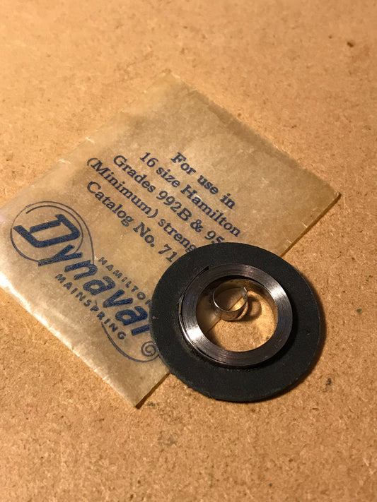 Hamilton Dynavar 16s Mainspring #717040 for 992B & 950B - Alloy