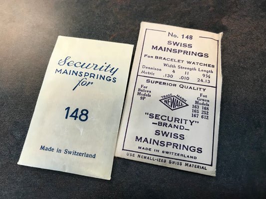NEWALL Security Mainspring #148 for Bulova 9P & Gruen 252, 612 - Steel