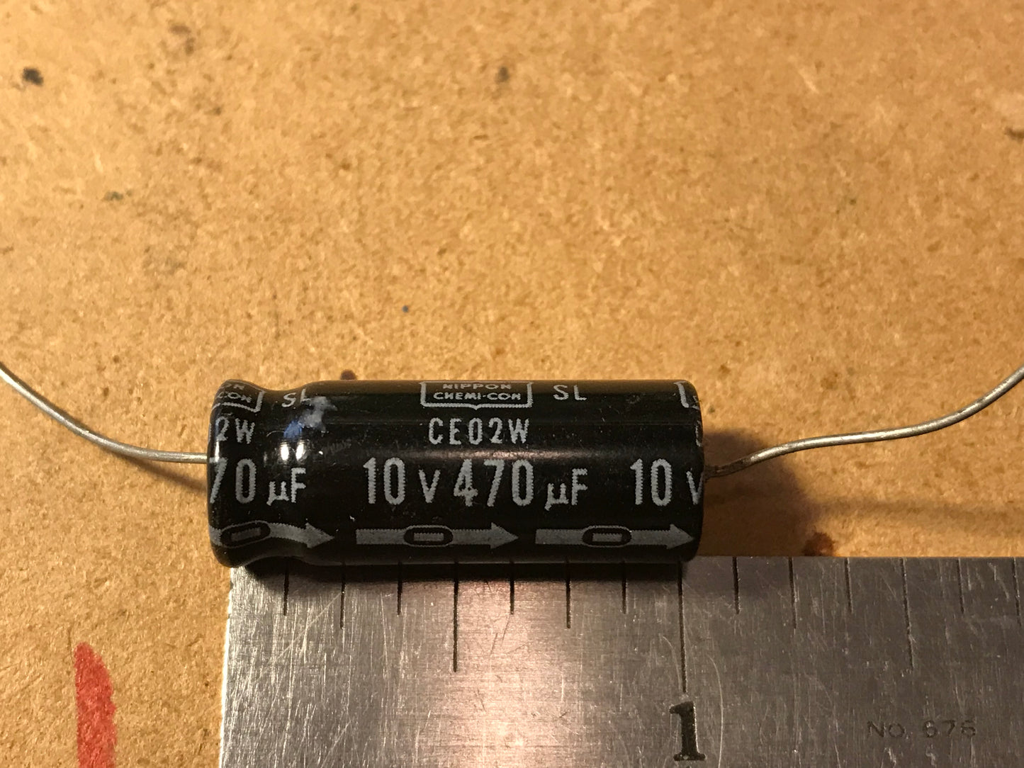 5 x 470uf 10v Nippon Axial Electrolytic Capacitors - New