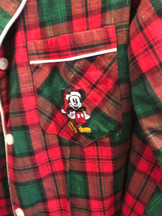 Ladies Mickey Mouse Christmas Night Shirt Size S-M