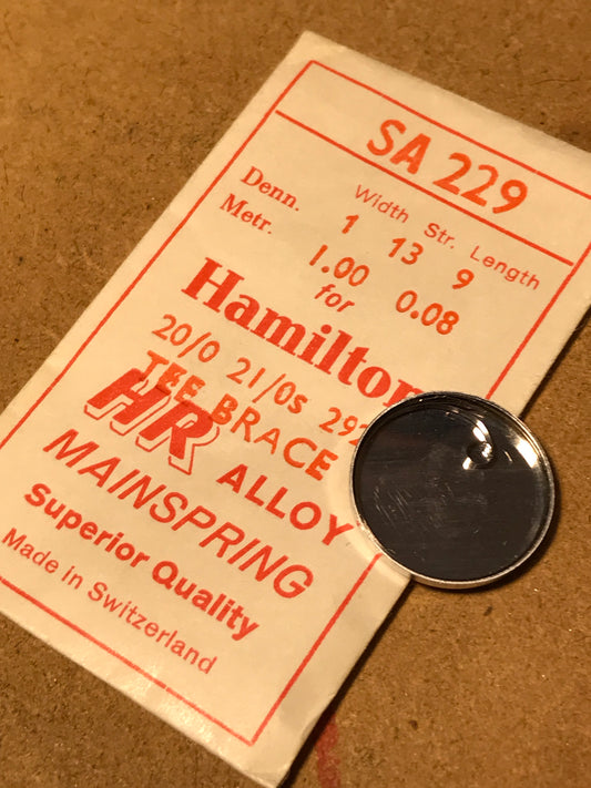 HR Mainspring SA229 for 20/0s & 21/0s Hamilton #2921 / 718531 - Alloy