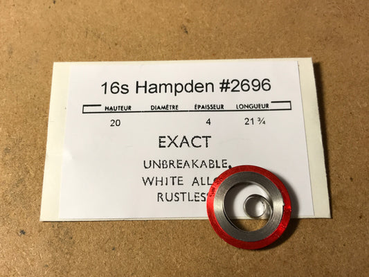 Hampden 16s Mainspring #2696 (EXACT) - Alloy