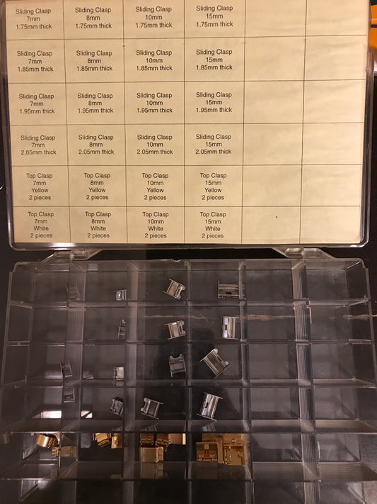 Cas-Ker Assortment CK-88 of Wrist Watch Sliding Clasps in Box