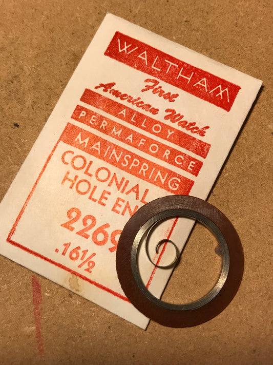 Waltham Factory Mainspring for 12s Colonial B Factory No. 2269 / 2237 - Alloy