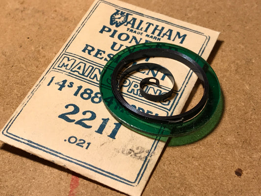Waltham Factory Mainspring for 14s 1884 Model No. 2211 - Steel