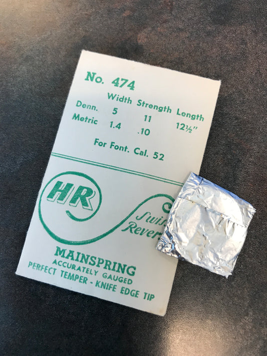 HR Mainspring No. 474 for Font caliber 52 - Steel