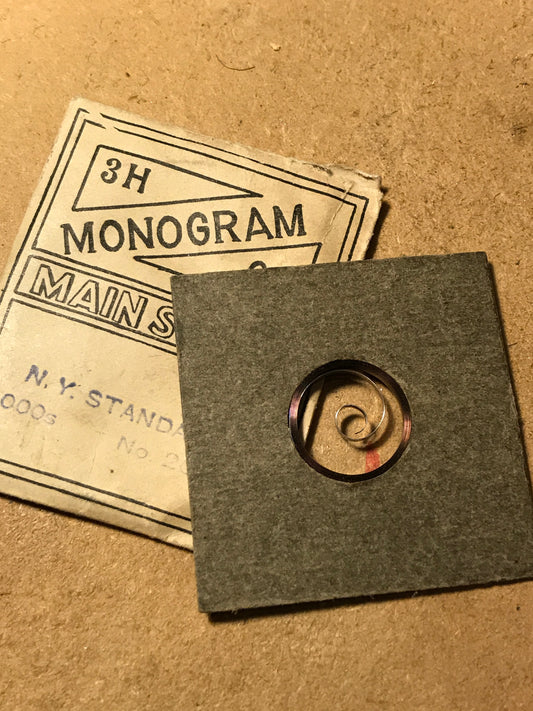 3H Monogram Mainspring for N.Y. Standard 3/0s No. 2041 / 1323 - Steel