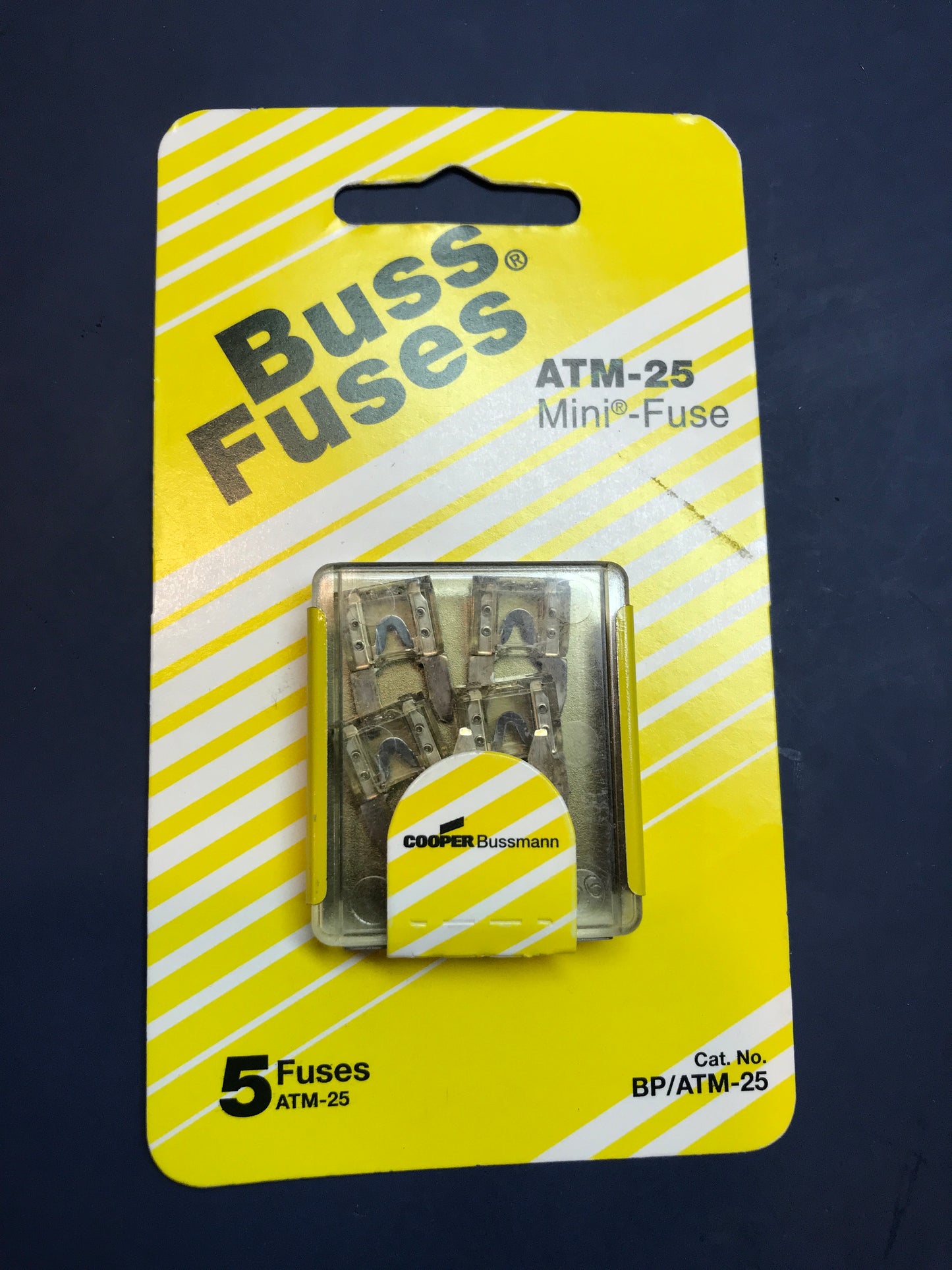 Package of 5 Buss ATM-25 Mini-Fuses - New in package