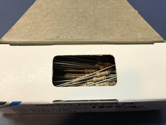 100 x 180k Ohm 1/4w MEPCO / ELECTRA 5% resistors - New