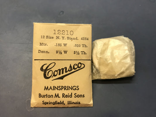 Comsco Mainspring #12211 or 10s N.Y. Standard Factory No. 7080 - Steel