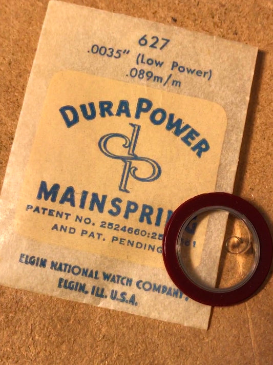 Elgin Factory Mainspring for 11½ ligne Grade 627 - Alloy