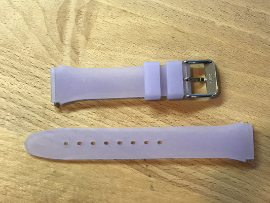18mm Light Purple Silicone Rubber Watch Strap