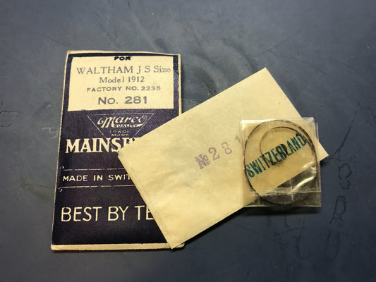 Marco Mainspring #281 for Waltham Jewel Series 6/0s No. 2235 - Steel
