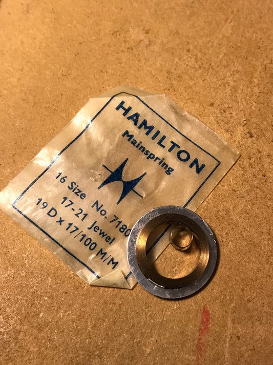 Hamilton Factory Mainspring for 16s 17-21j #718040 / 317 - Steel