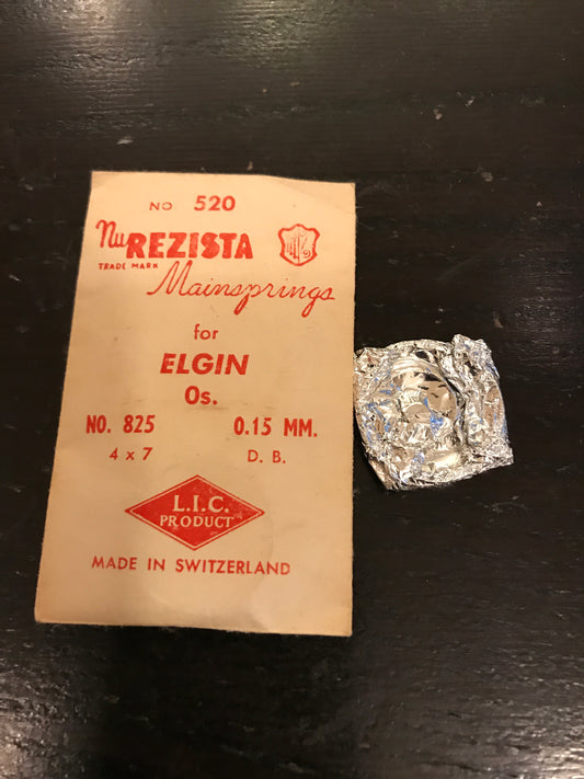 NuRezista Mainspring #520 for Elgin 0s No. Factory No. 825 - Steel