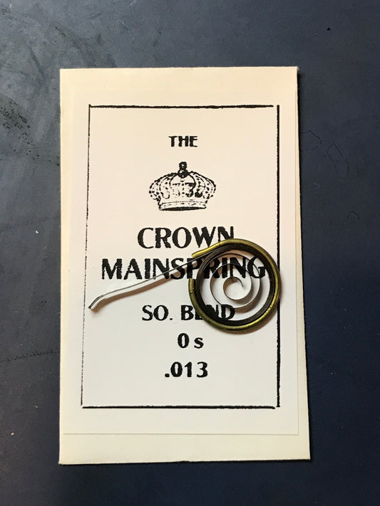 The Crown Mainspring for South Bend 0s No. 32528 - Steel