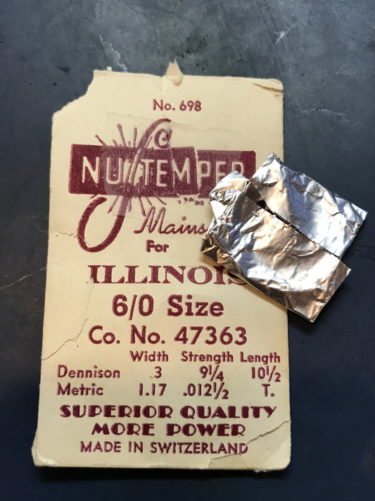 NuTemper Mainspring for Illinois 6/0s #47363 - Steel