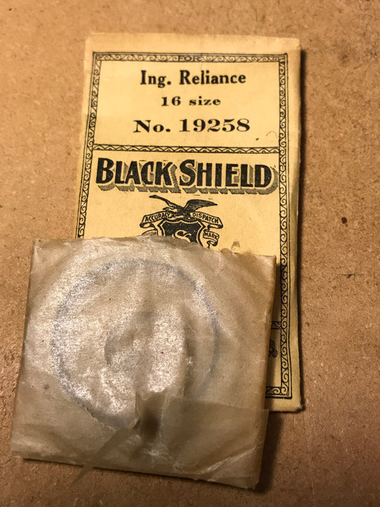 Swartchild Black Shield Mainspring No. 1365 for 16s Ingersoll Reliance - Steel