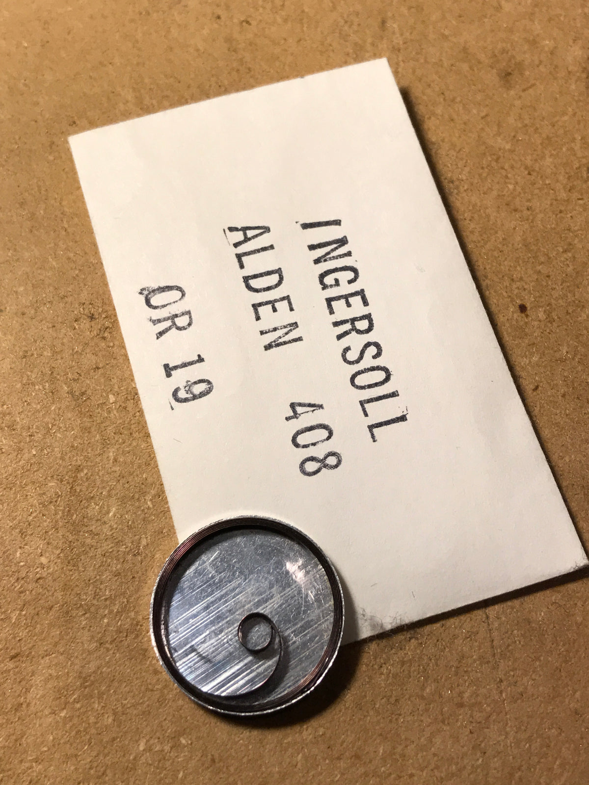 Ingersoll Mainspring for Alden Wrist Watches