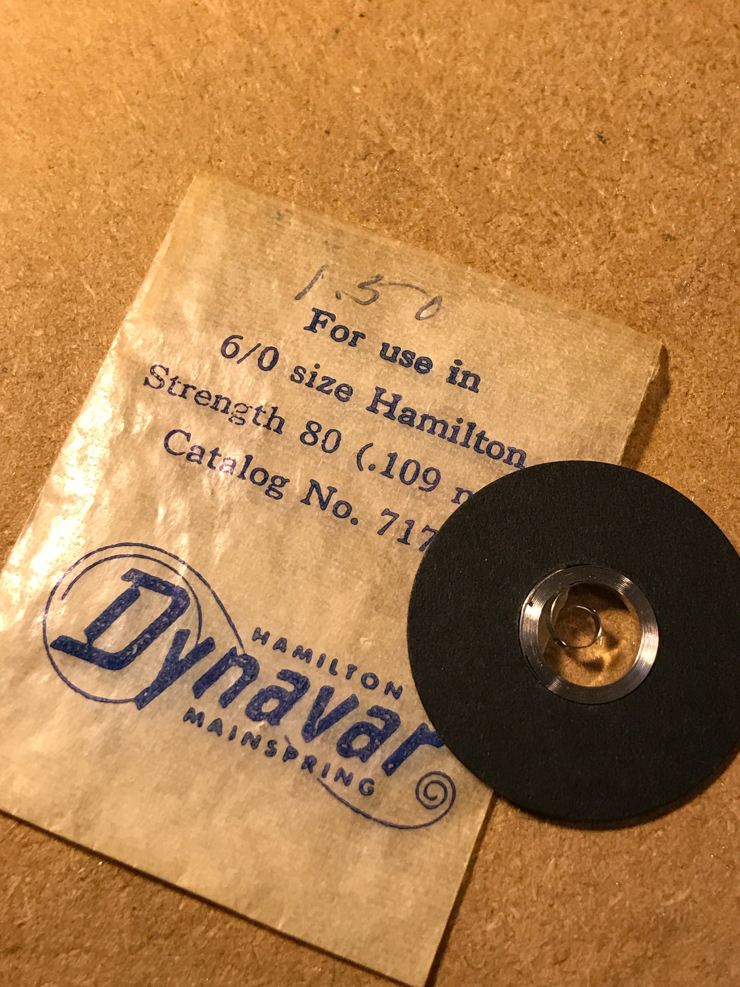 Hamilton Factory Mainspring for 6/0s Hamilton No. 717201 - Alloy