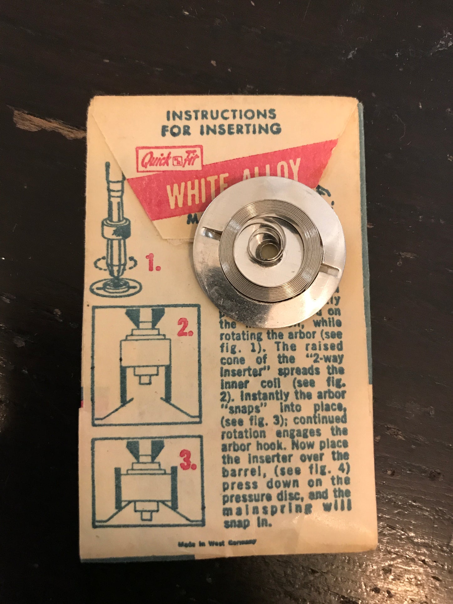 HR Quick Fit Mainspring K845 for Record 435 B (Ball) 16s Movements - Alloy