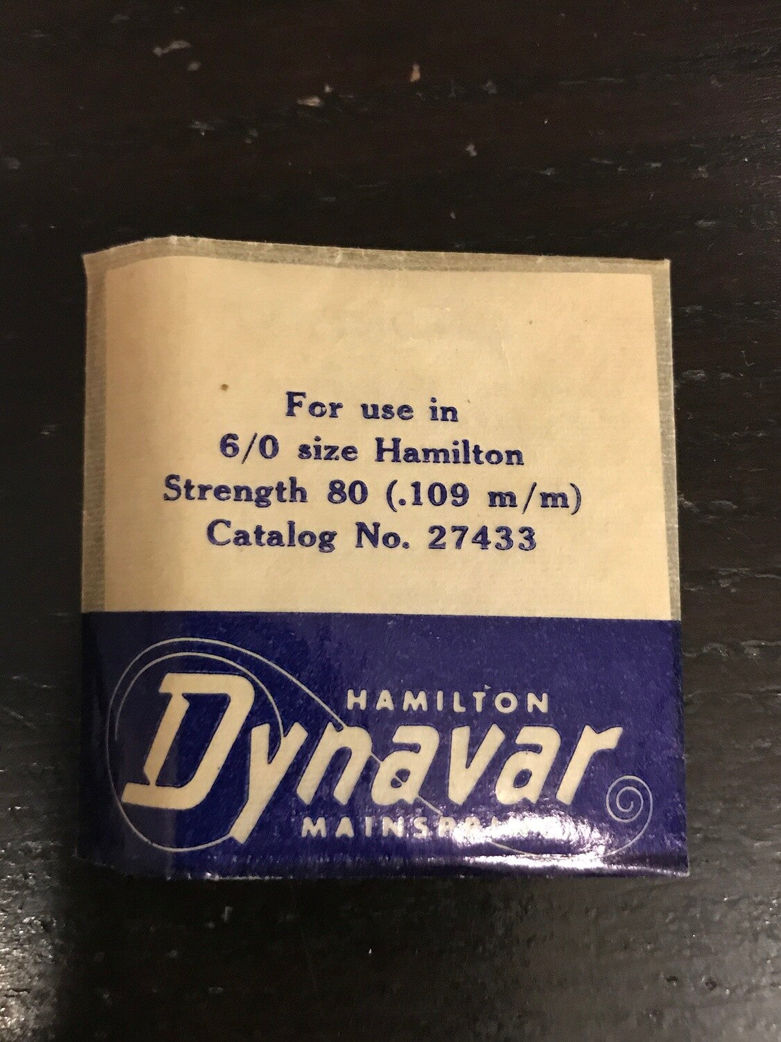 Hamilton Factory Dynavar Mainspring for 6/0 Hamilton No. 27433 - Alloy