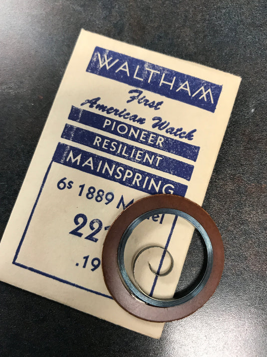 Waltham Factory Mainspring for 6s 1889 Model No. 2217 - Steel