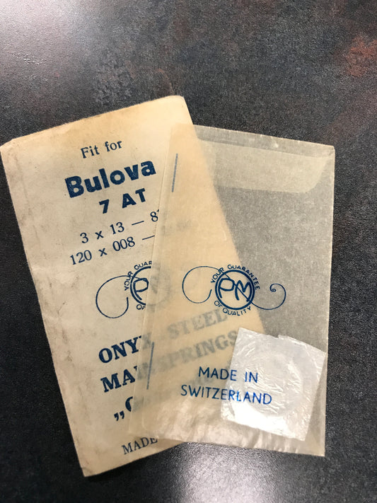 PM Mainspring for Bulova caliber 7AT - ONYX Steel