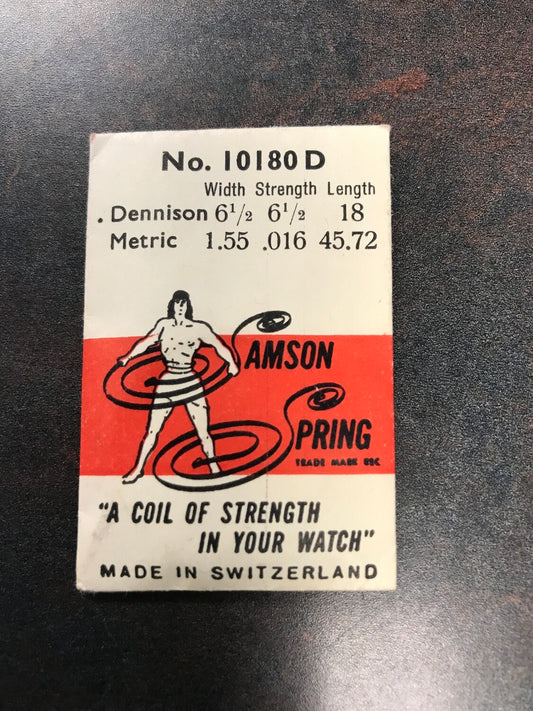 Samson Mainspring No. 10180D for Omega caliber 35.5 - steel