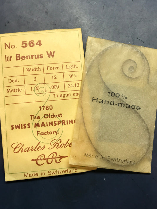 CR Mainspring 564 for Benrus caliber W - Steel