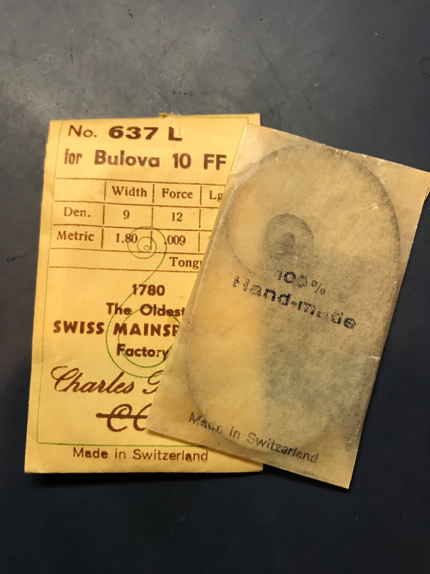 CR Mainspring 637 for Bulova caliber 10FF - Steel