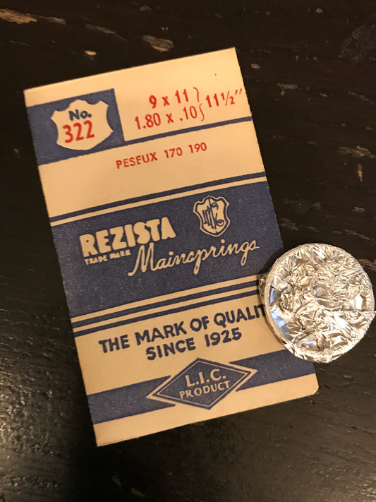 Rezista Mainspring No. 322 for Peseux 170, 190 - steel