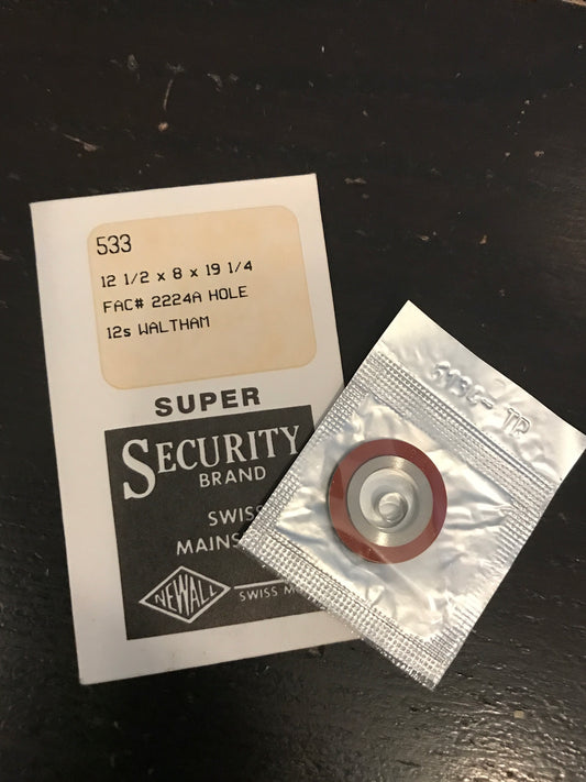 Newall SUPER Security Mainspring #533 for 12s Waltham #2224A - Alloy