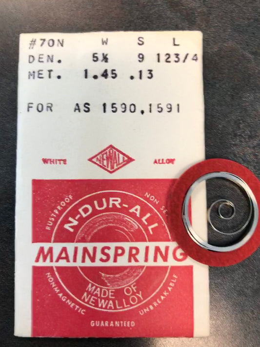 NEWALL Mainspring #70N for AS 1590, 1591 Automatics - Alloy