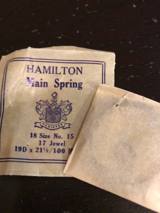 Hamilton Factory Mainspring No. 15 for 18s - Steel