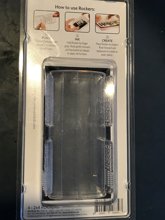 Package of 4 - 2 x 4 QuicKutz Rockers Quickstampz Acessory - New in packaging