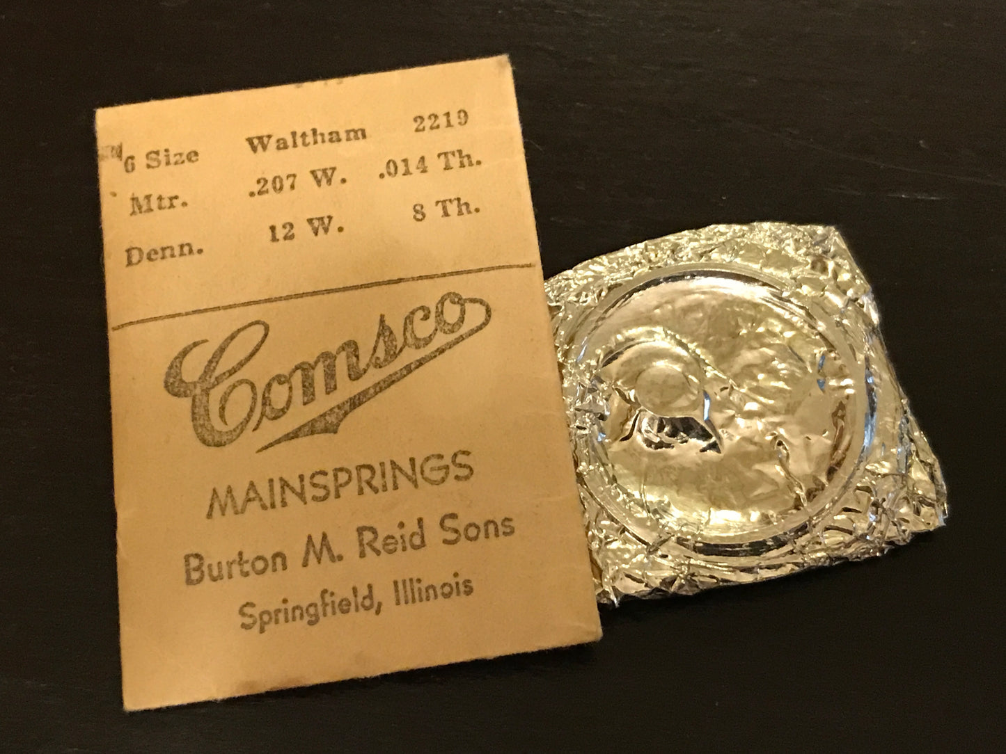 Comsco Mainspring for 6s Waltham No. 2219 - Steel