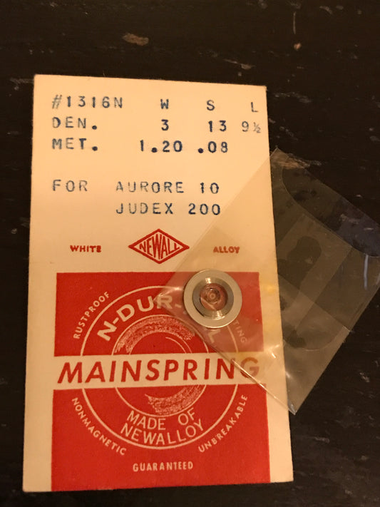 NEWALL Mainspring #1316N for Aurore caliber 10 & Judex Caliber 200 - Alloy