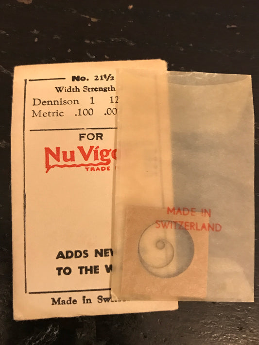 NuVigor Mainspring No. 21½ for Gruen 300, 350, 530, 531 - Steel