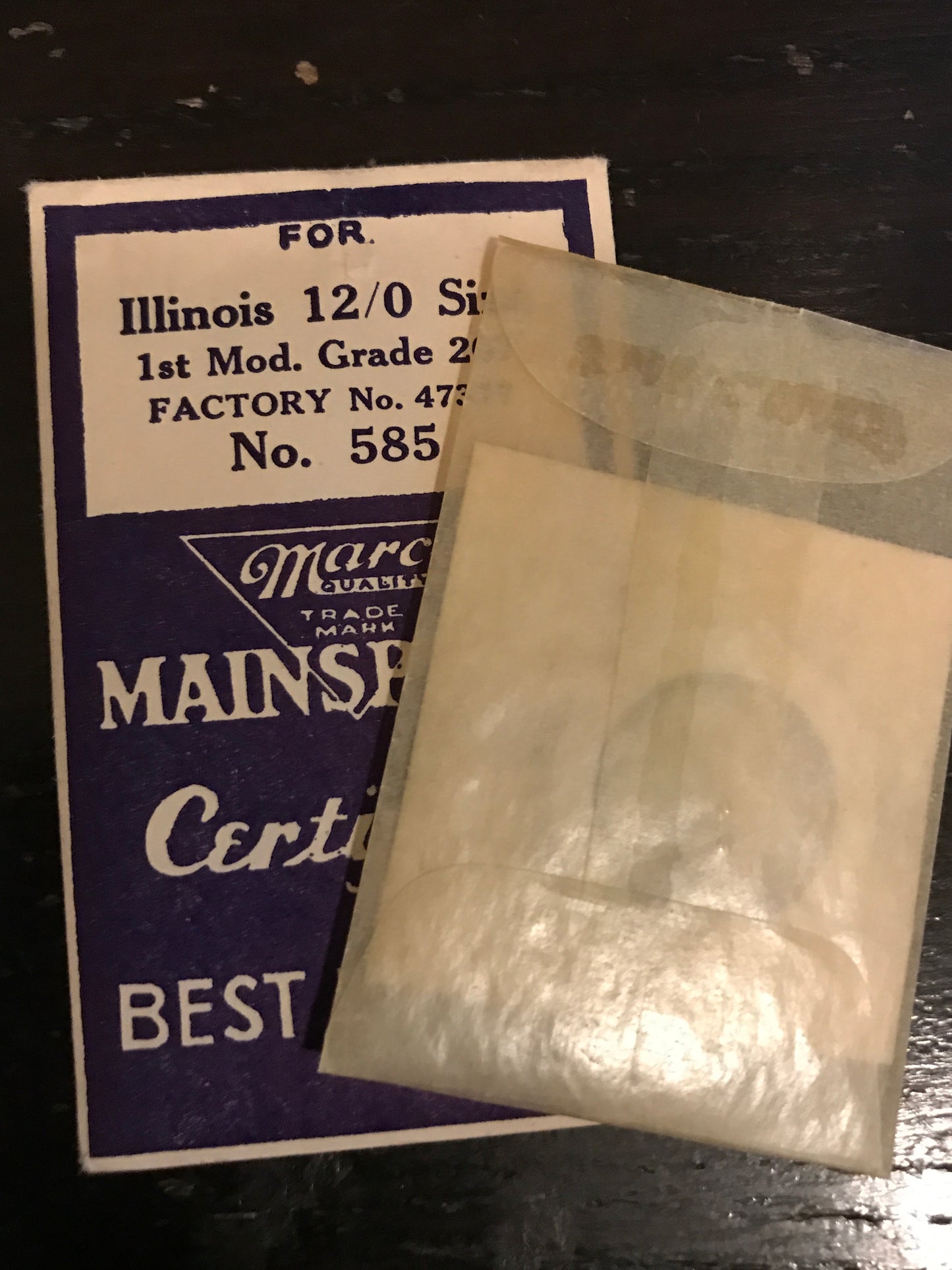 Marco Mainspring #585 for Illinois 12/0s Factory No. 47377 - Steel