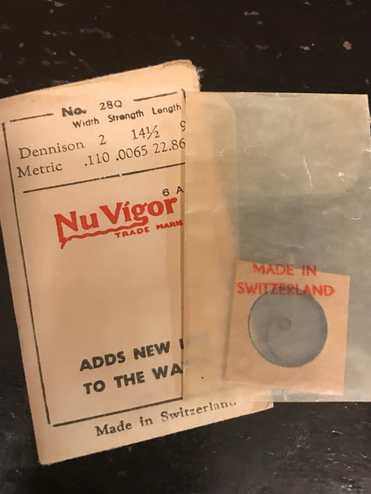 NuVigor Mainspring No. 28Q for Bulova 6AC - Steel