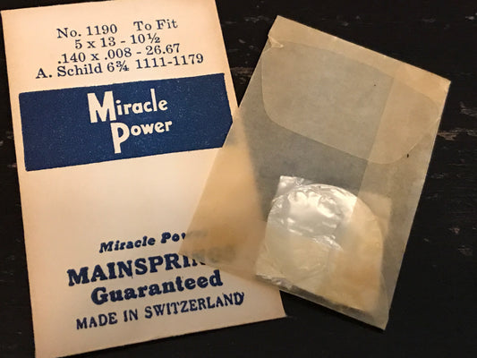 Miracle Power Mainspring for 6¾ ligne A. Schild calibers 1111 - 1179 - Steel
